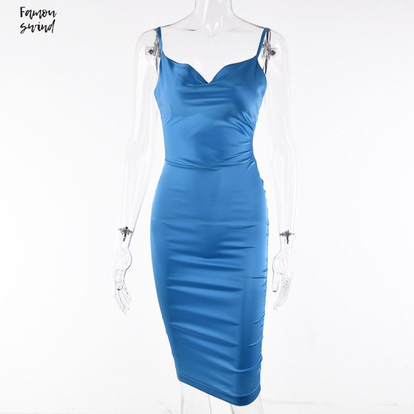 

атласная без бретелек bodycon бинты платье спагетти ремень backless оболочка платья лета vestidos 2019 casual пляж платье, Black;gray