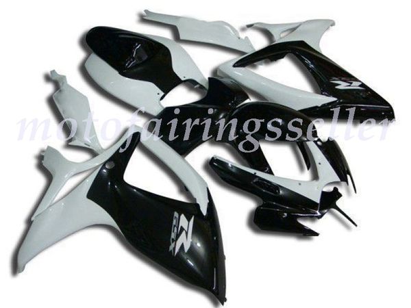 

new abs plastic fairings kit fit for suzuki gsxr600 gsxr750 gsx-r600 r750 k6 2006 2007 injection mold black and white applique good