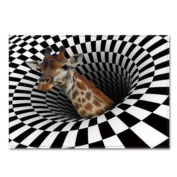 

bedroom carpet 3d white black plaid giraffe large size rugs and carpets for home living room area rug nordic door carpet