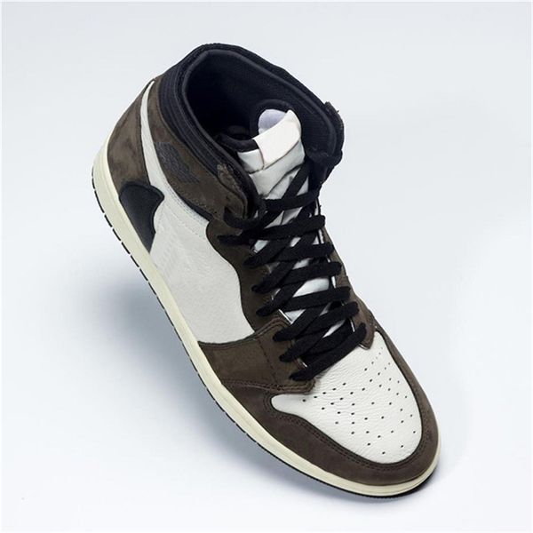

2019 original air high 1 travi cott cd4487 100 1 og t p 3m cactu jack dark mocha men ba ketball hoe neaker hipping
