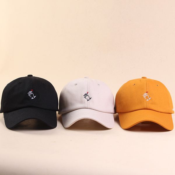 

brand smoke in hand embroidery dad hat women men slouch cotton baseball cap k pop curved lover snapback hat bone hip hop cap, Blue;gray