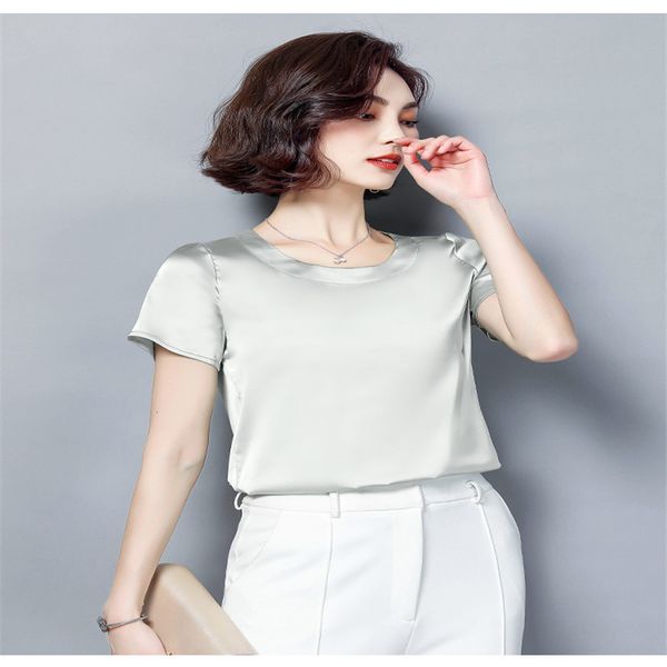 

women's silhouette cotton short sleeve t-shirt in white for spring/summer 2020 033