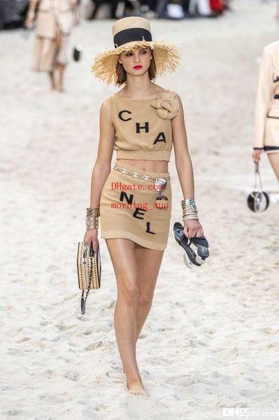 

Women two piece dre curved bead thin ection titching fa hion knitted ice ilk uit women 039 two piece et with large flower