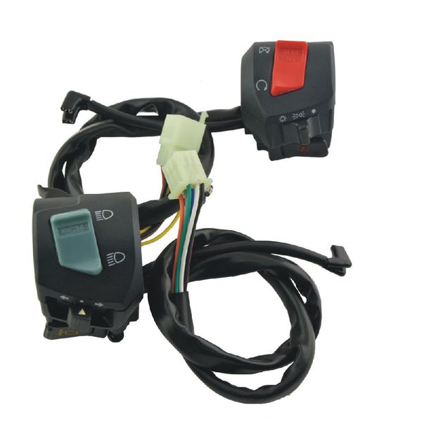 

adeeing 1pair mp1504254 12v motorcycle bicycle handlebar mounting switch button for led headlight for cg electrical switch r30