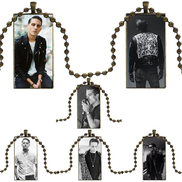 

for women girls handmade brand steel color jewelry fashion statement necklace glass necklaces pendants handsome g eazy signs, Silver