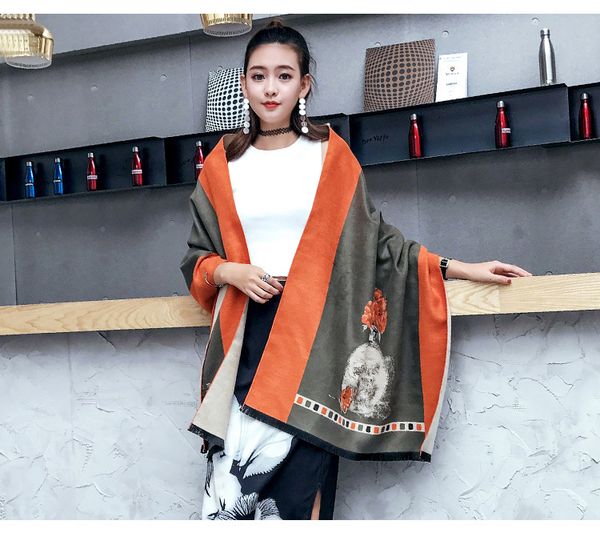 

nrfy6rtwny qualtiy luxury cashmere scarf winter scarf women brand scarves women pashmina infinity scarf men women shawls a498, Blue;gray