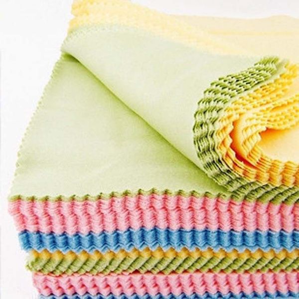 

13 * 13см 100psc солнцезащитные очки microfiber ткань для очистки очки mobilephone вытирая ткань mac камеры компьютера моющийся soft clean w