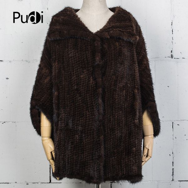 

vt7025 the new women winter real vests jackets 2020 brand new arriving shawl poncho, Black