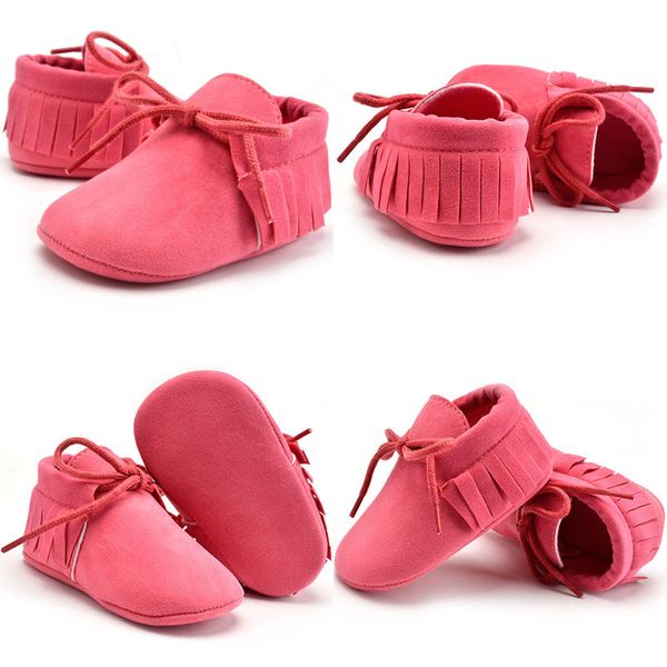 Baby Girls Anti-slip Prewalker Kids Soft Sole Crib Shoes Leather Moccasin 
