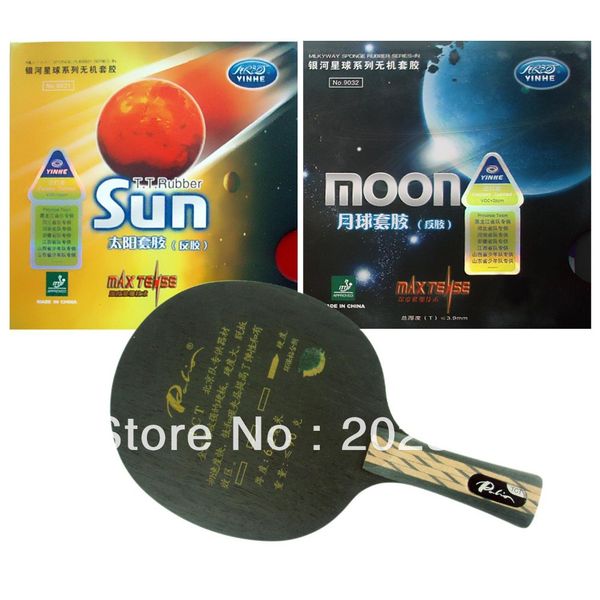 

pro table tennis pingpong combo racket palio tct with galaxy sun and moon rubber with sponge factory tuned long shakehand fl
