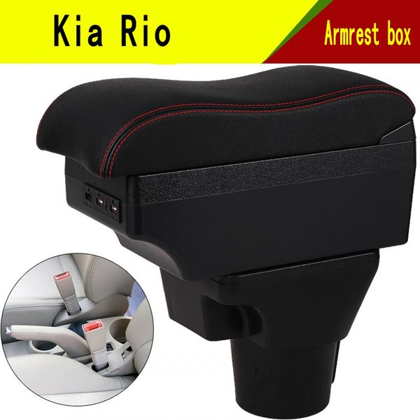 

for kia rio armrest box central store content storage box kia rio 2 armrest with cup holder ashtray products usb interface