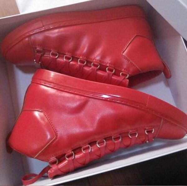 

name brand kanye west arena shoes man casual sneaker red fashion designer high sneaker black white party trainer size 38-46l29