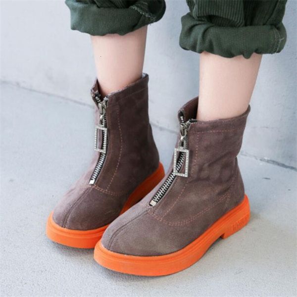 

girls boots children martin winter fashion snow boots girls children casual ankle fashion non-slip, Black;grey