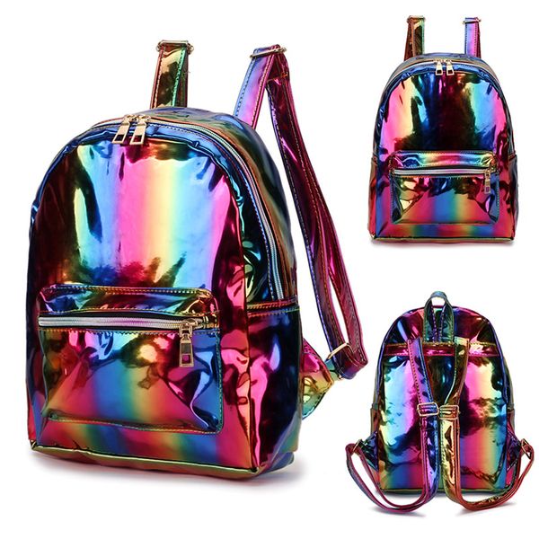 

fashion new bag woman rainbow backpack student shoulder bag large capacity travel mochilas feminina bagpack mochila mujer