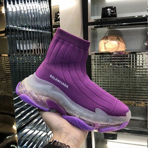 

socks bootstriple-sairknitmidsock 20 men's and women's breathable socks running shoes fashion wild crystal bright martin boots, Black