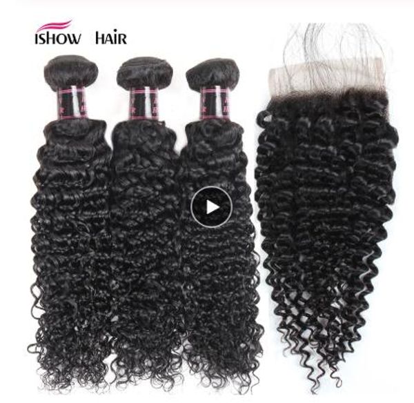 

malaysian kinky curly hair 3 bundles with closure baby hair part 4pcs/lot human hair bundles with closure non remy, Black;brown