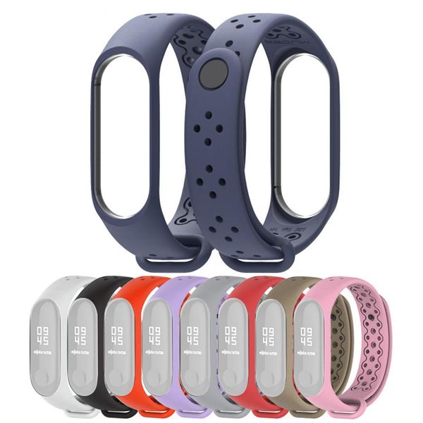 

replacement strap bracelet silicone wristband bracelet for miband 3 strap for mi band3 wrist mi band 3 4, Black;brown