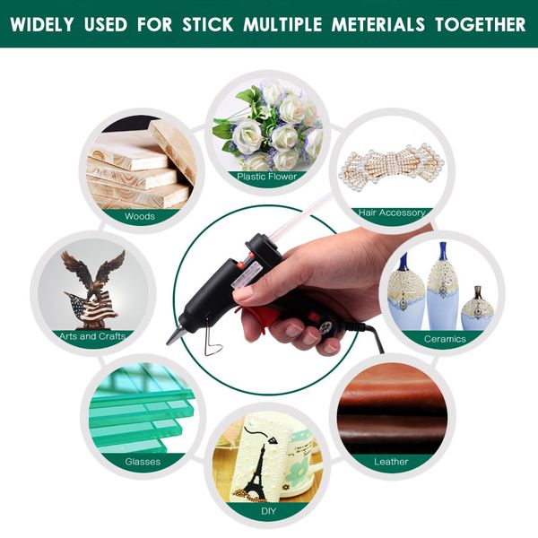 

mini glue gun 30w high temperature glue gun for diy crafts projects fast home repairs creative arts with 6pcs glue sticks