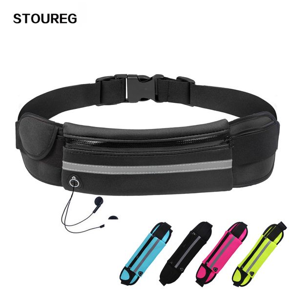 

outdoor running waist bag waterproof mobile phone holder jogging belt belly bag women gym fitness lady sport accessories