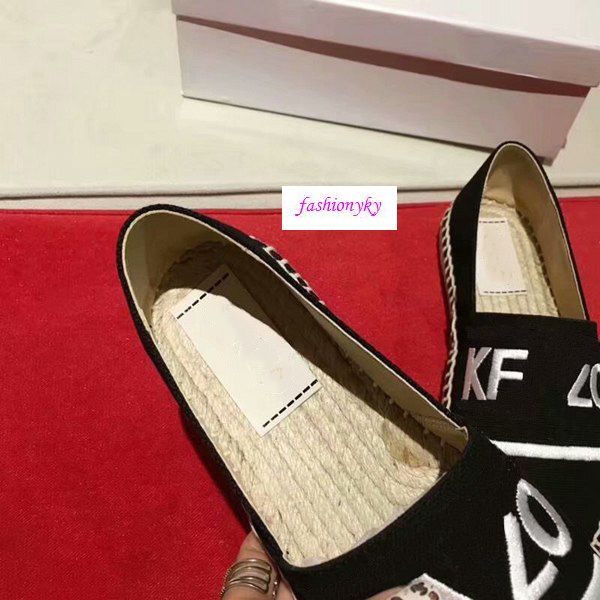 

new salemen and women with tiger head single shoes and lazy shoes embroidered straw shoes, Black