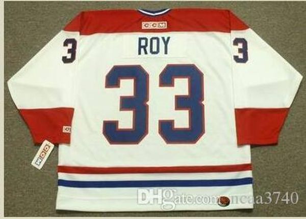 

custom men youth women vintage #33 patrick roy montreal canadiens 1993 ccm hockey jersey size s-5xl or custom any name or number, Black