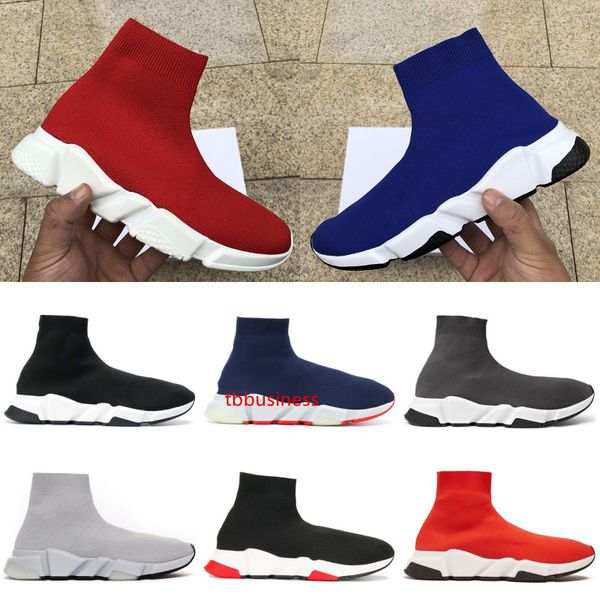 

speed trainer black red white socks shoes men women designer sneaker fashion luxury leather platform casual shoes