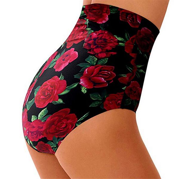 

women floral high waist swimsuit bottom summer swim shorts