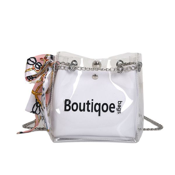 

women clear bag bucket bag fashion transparent women shoulder bags ladies messenger casual shopping scarves handbags