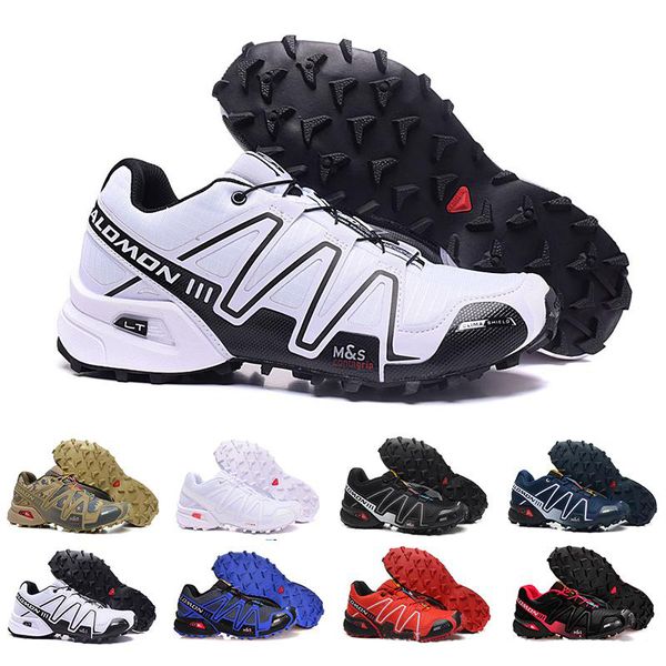 

all white speed cross 3 cs iii running shoes for women men black silver red blue outdoor crosspeed 3 sports sneakers 40-46