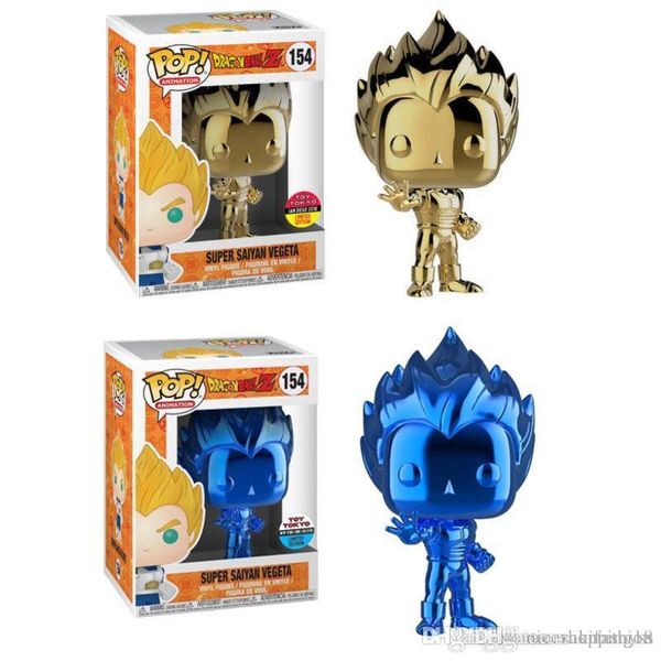 

1pcs funko pop dragon ball super saiyan vegeta 154# vinyl action figure collection model toy