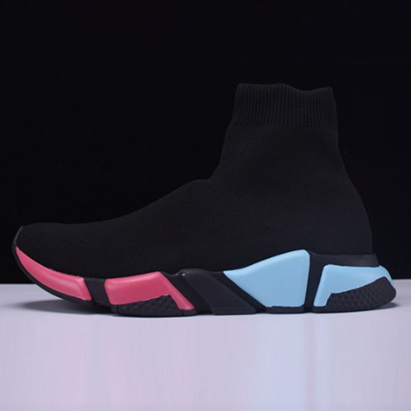 

balenciaga sock shoes luxury brand designer shoes повседневная обувь скорость тренер высокое качество кроссовки скорость тренер носок черная, Black