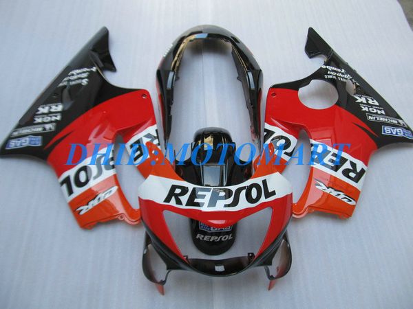 Injeção Personalizado Conjunto de Carenagem para HONDA CBR600F4 99 00 CBR600 F4 1999 2000 CBR 600 F4 600F4 CBR600 preto vermelho Kit corpo de fusíveis HP47