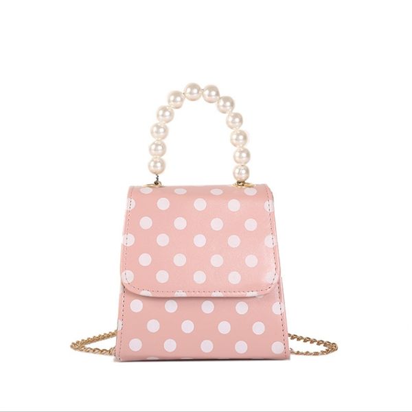 

pearl chain tote bags for women crossbody handbags phone bag dot small square package women's polka dot shoulder bag pouch