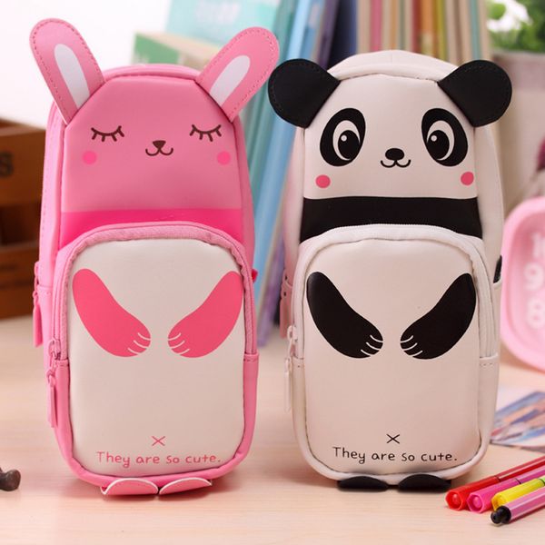 

new cute panda large capacity pen pencil case pen box school stationery cosmetic bag dom668