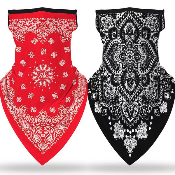 

8icbl 2020 sell mouth mask lightweight face handkerchief scarf sun silk outdoor riding masks protective protection scarf mask, Black