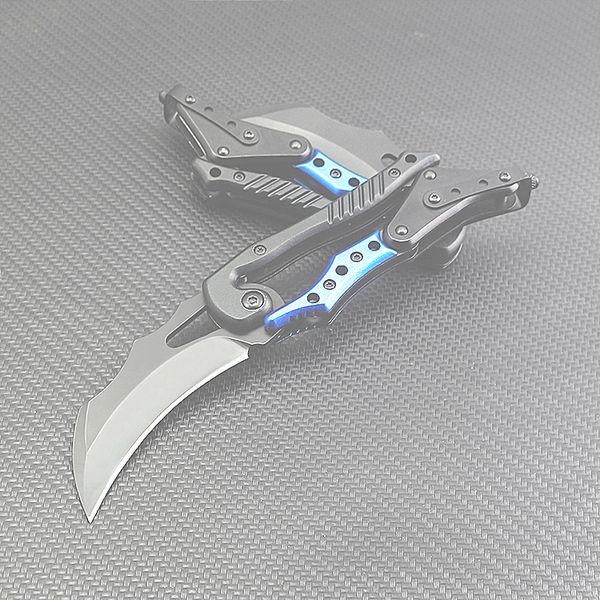 Быстрый Shiiping Karambit Складной Клинок Коготь Нож 440C Черный Клинок Алюминиевая Ручка Выживания Тактический Механизм EDC Карманные Ножи