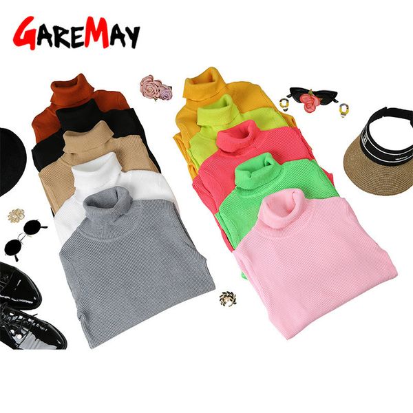 

2019 winter black sweaters for women turtleneck sweater women's pullover jumper knitted casual slim sweater female plus size, White;black