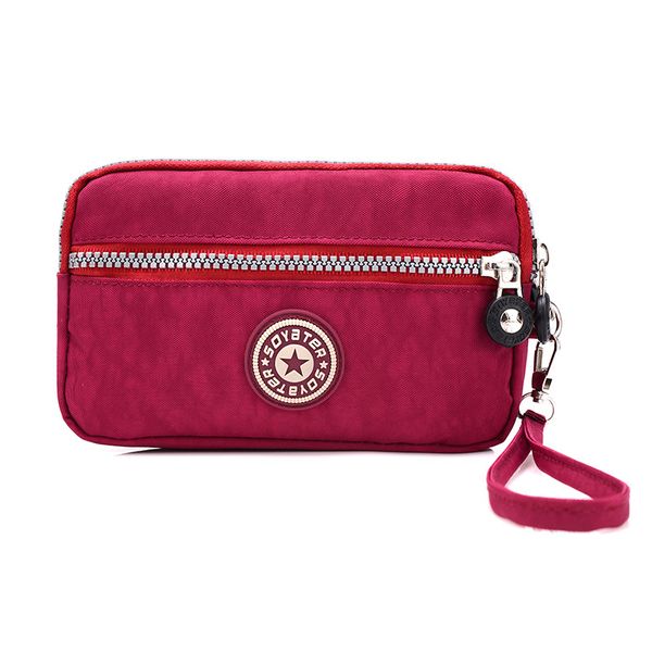 

сплошной цвет женщины сумка холст сумка дамы сцепление простой мобильный телефон сумка ключ длинный нейлон сцепление открытый дорожный мешок