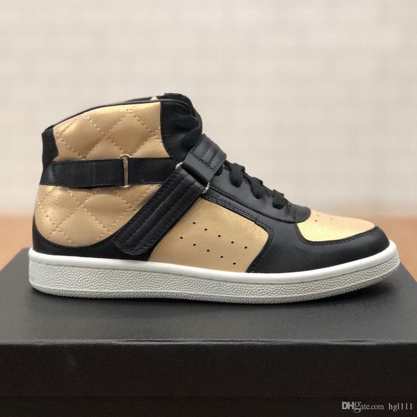 

autumn and winter models high shoes leather surface rhombic wild small fragrance new flat bottom leisure sports comfortable breathable