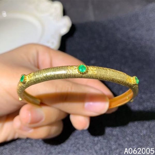 

other bracelets kjjeaxcmy fine jewelry 925 sterling silver inlaid natural emerald female bracelet fashion support detection, Golden;silver
