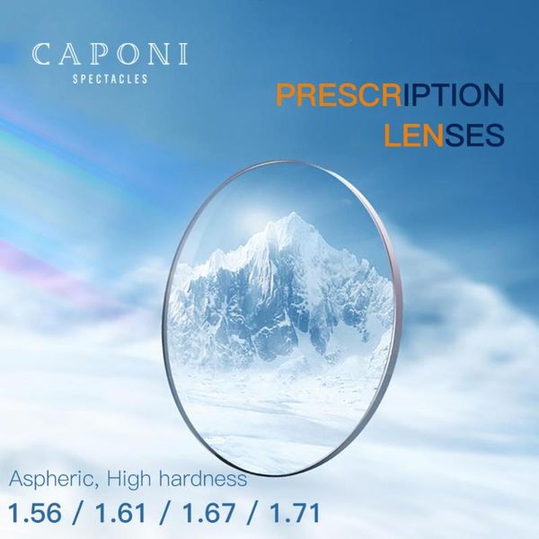 

sunglasses lenses caponi prescription glasses customized clear cr-39 resin myopia hyperopia presbyopia 1.56 1.61 1.67 1.71 2pcs/1 pair
