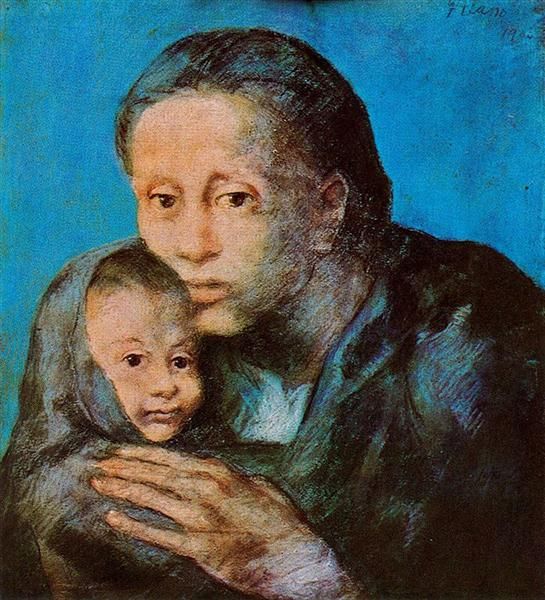 

pablo picasso classical 100% handmade oil painting on white canvas mother and son with handkerchief picasso488