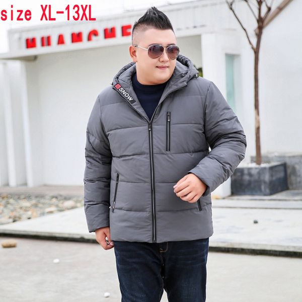 

new arrival fashion super large men casual warm thick loose zipper short down jacket coat size -11xl 12xl 13xl, Black