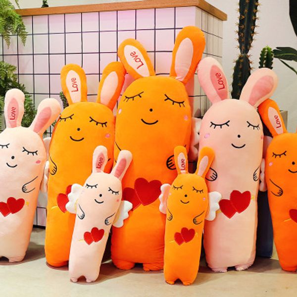 

2020 children stuffed toys children angel radish rabbit plush toy kids pillows childs birthday doll gifts new wholesale kids plush dolls