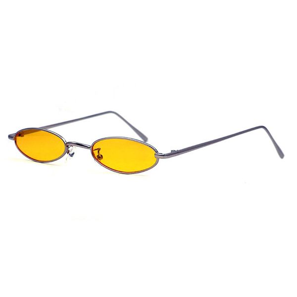 

small box retro color sunglasses women elliptical glasses punk sunglasses fashion concave shape personality men, White;black