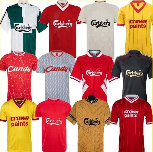 

classic retro soccer jerseys live home gerrard 8 three-dimensional velvet font final istanbul 2004 2005 champion football jerseys, Black;yellow