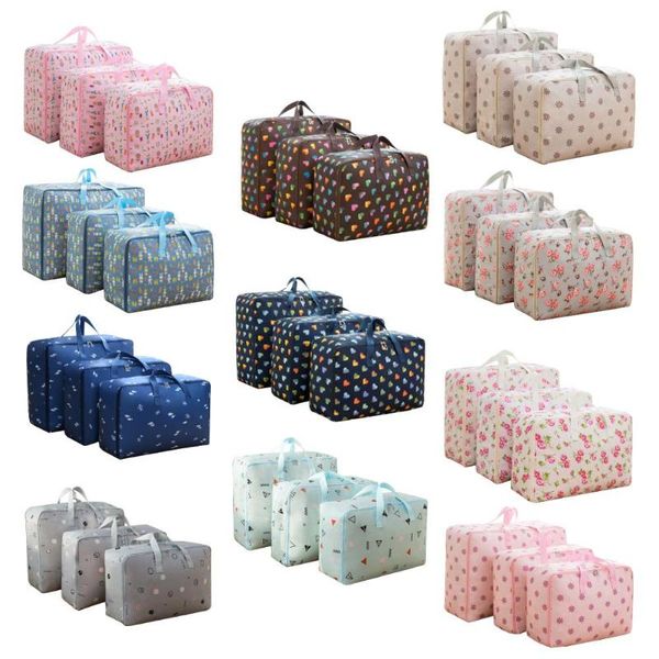 

3pcs/set oxford quilt blanket coat clothes toy storage bag wardrobe organizer