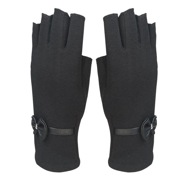 

1 pairs/2pcs women driving cotton gloves winter fingerless half gloves