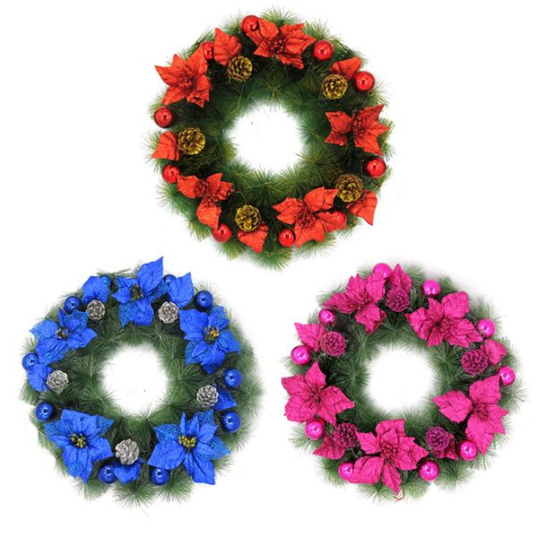 

60cm christmas wreath christmas decorative gift wreath tree accessory
