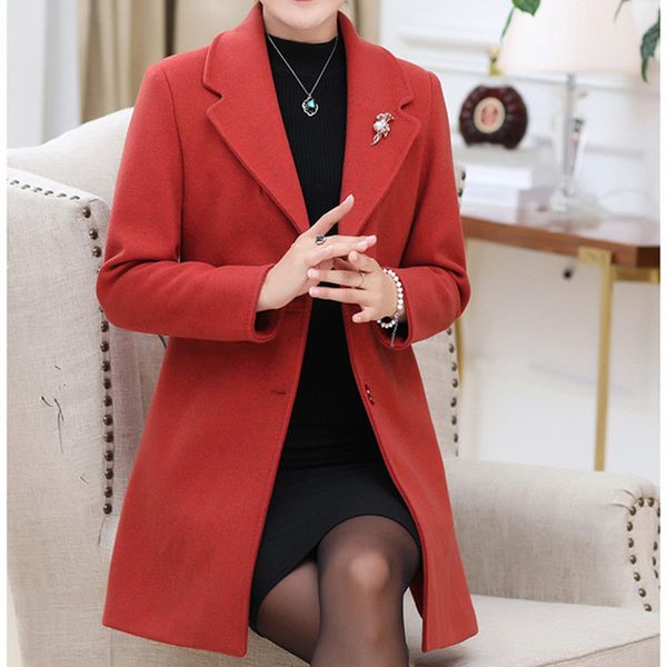 

plus size woman coats winter 2018 elegant warm clothes korean style fashion outwear wool coat, Black